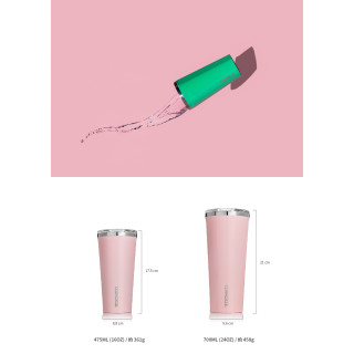 CORKCICLE 三層真空寬口杯 475ml-玫瑰石英粉