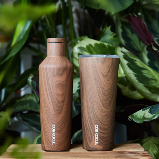 CORKCICLE 三層真空易口瓶 475ml-核桃木