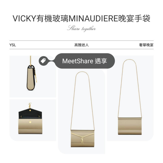 YSL VICKY有機玻璃MINAUDIERE晚宴手袋 (歡迎聯繫告知分期需求)