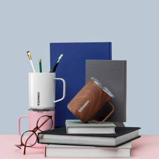 CORKCICLE 三層真空咖啡杯 475ml-胡桃木