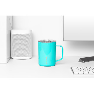 CORKCICLE 三層真空咖啡杯 475ml-土耳其藍